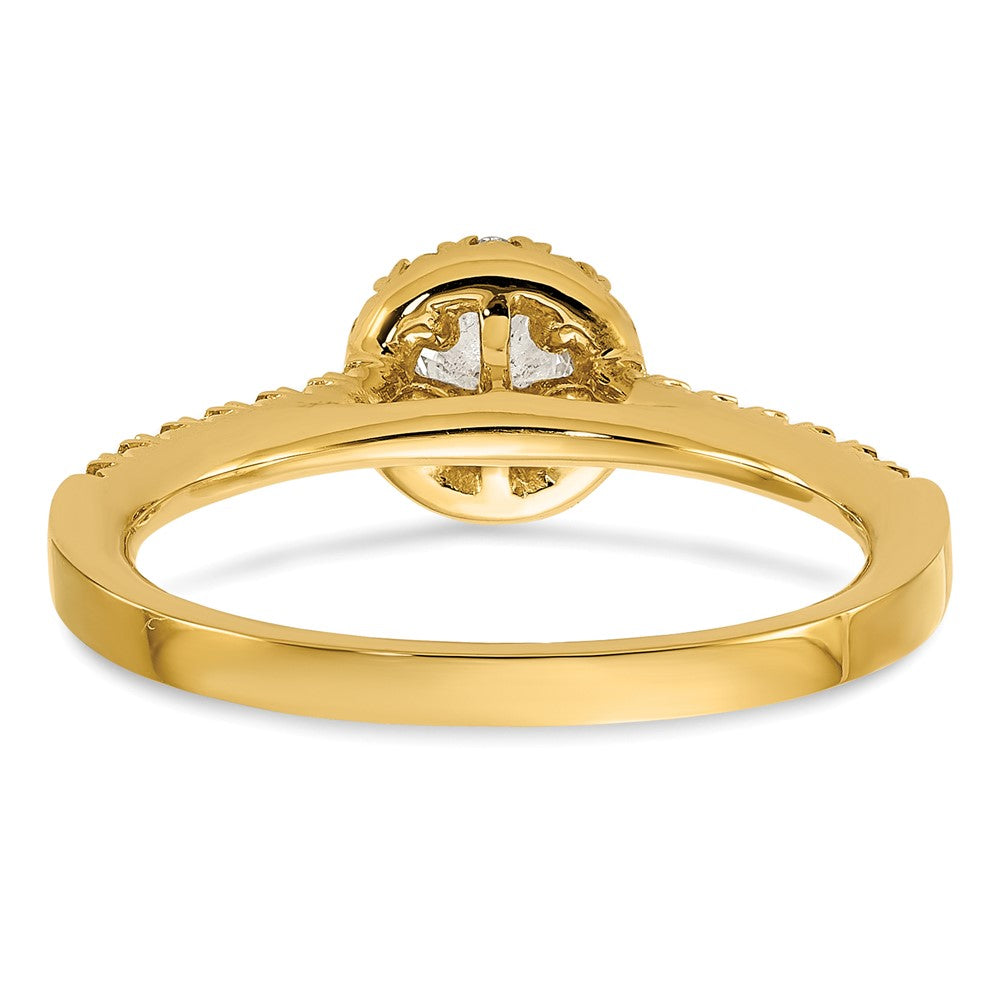 14K Eternal Promise Lab Grown VS/SI FGH Dia Halo Complete Ring