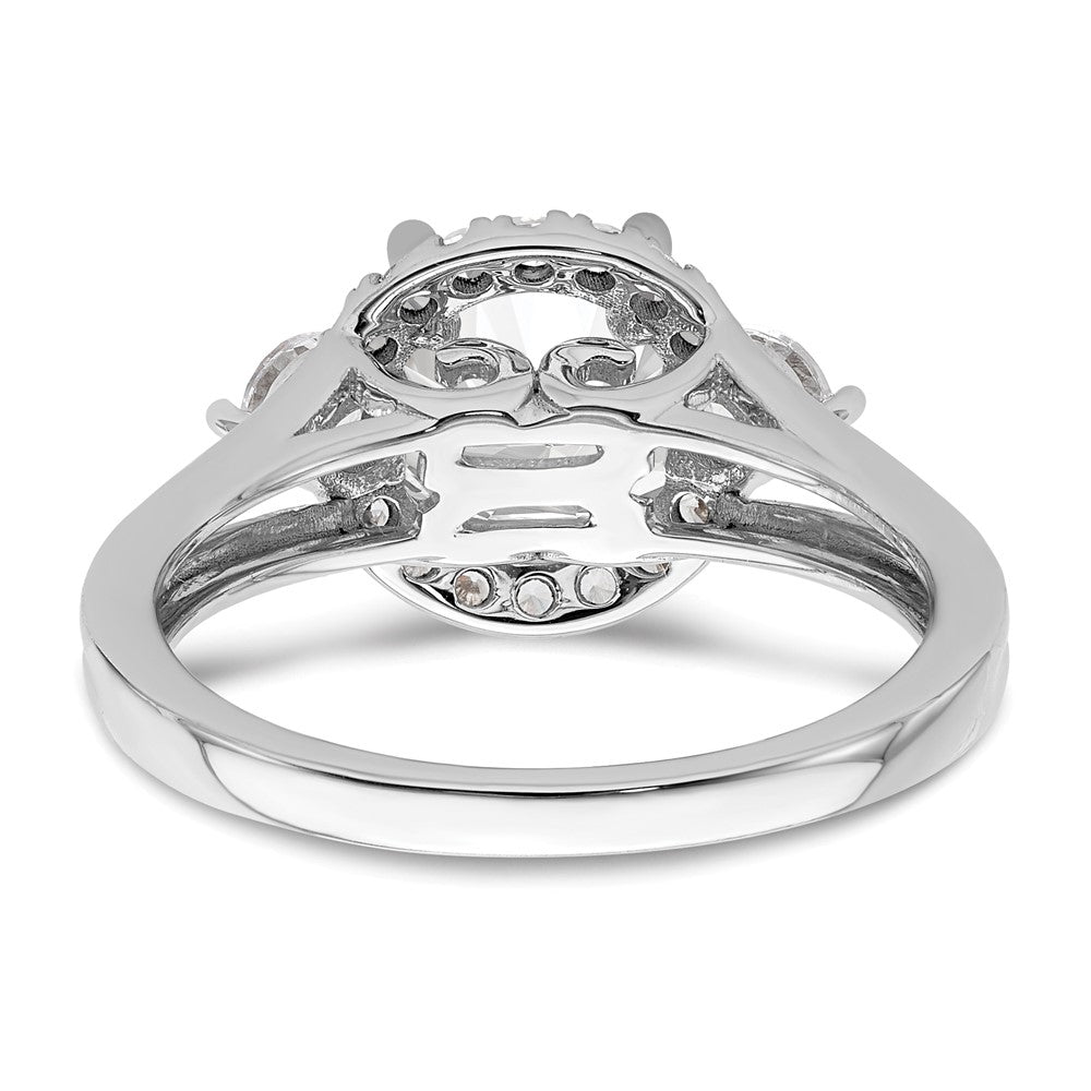 14K White Gold Lab Grown Diamond VS/SI FGH Semi-mount Engagement Rin