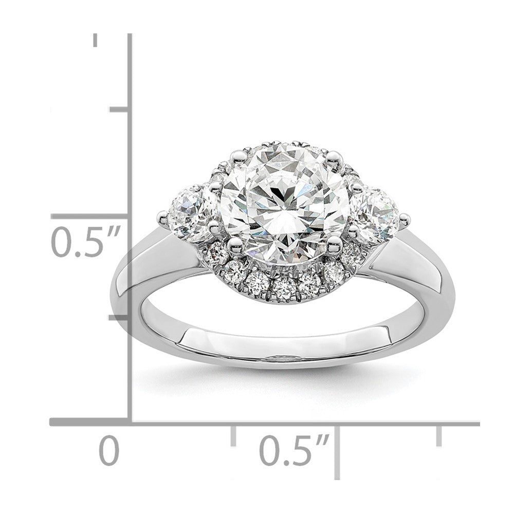 14K White Gold Lab Grown Diamond VS/SI FGH Semi-mount Engagement Rin