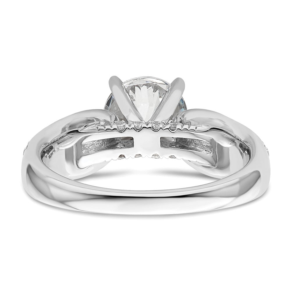 14K White Gold Lab Grown Diamond VS/SI FGH Semi-mount Engagement Rin