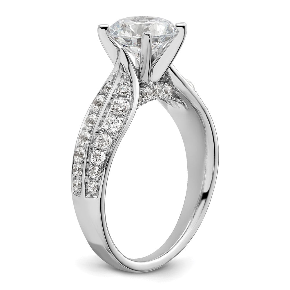 14K White Gold Lab Grown Diamond VS/SI FGH Semi-mount Engagement Rin