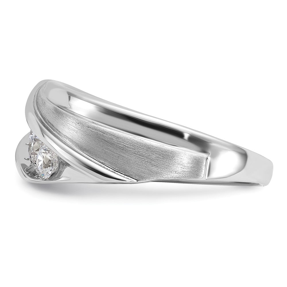 10K White Gold Lab Grown Diamond VS/SI FGH Men's 5-stone Band