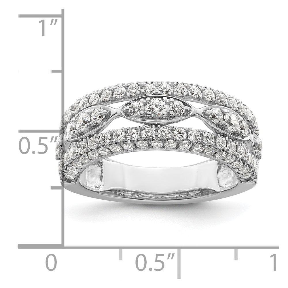 14K White Gold Lab Grown VS/SI FGH Dia Fashion Band