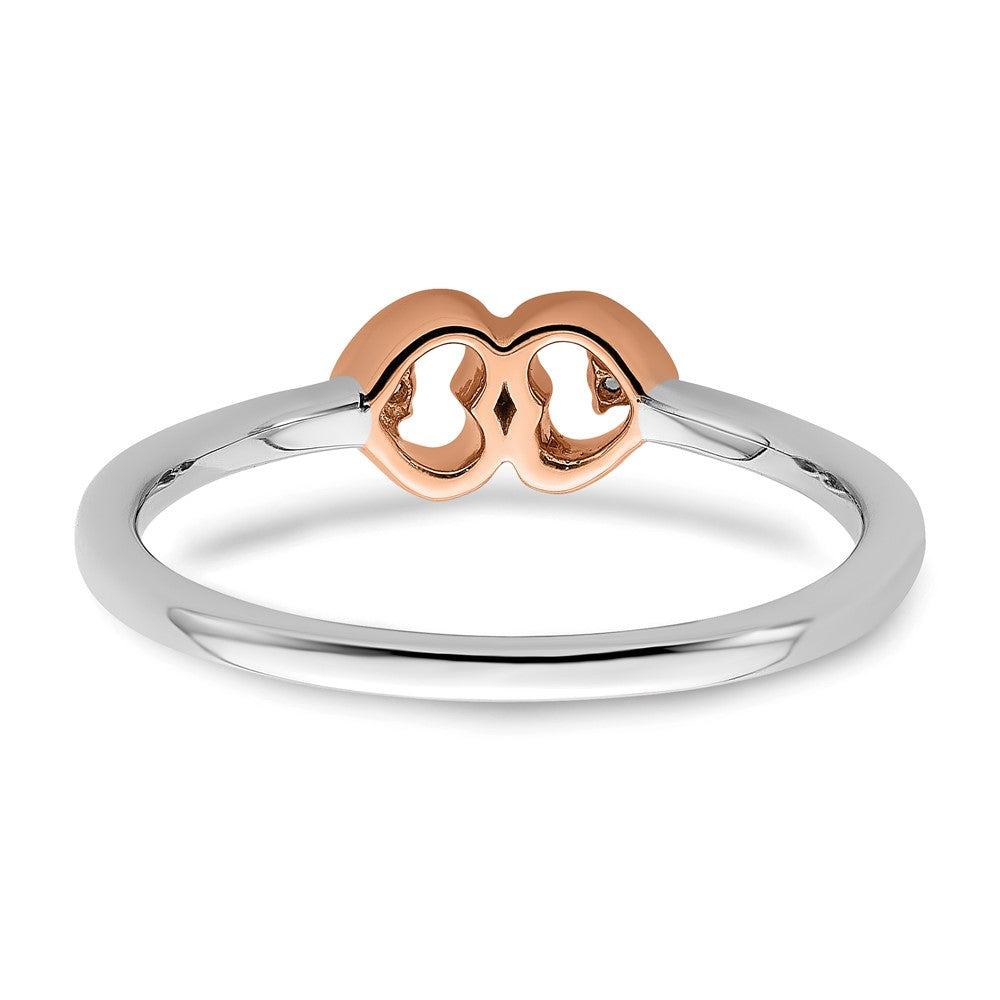 14K Two-Tone First Promise Lab Grown VS/SI FGH Dia Hearts Promise Ring