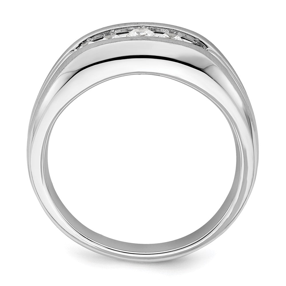 14K White Gold Lab Grown Diamond VS/SI FGH Men's Ring