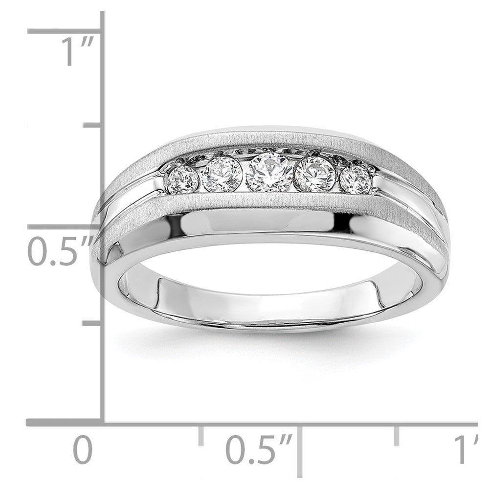 14K White Gold Lab Grown Diamond VS/SI FGH Men's Ring