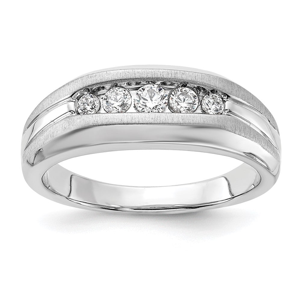 14K White Gold Lab Grown Diamond VS/SI FGH Men's Ring