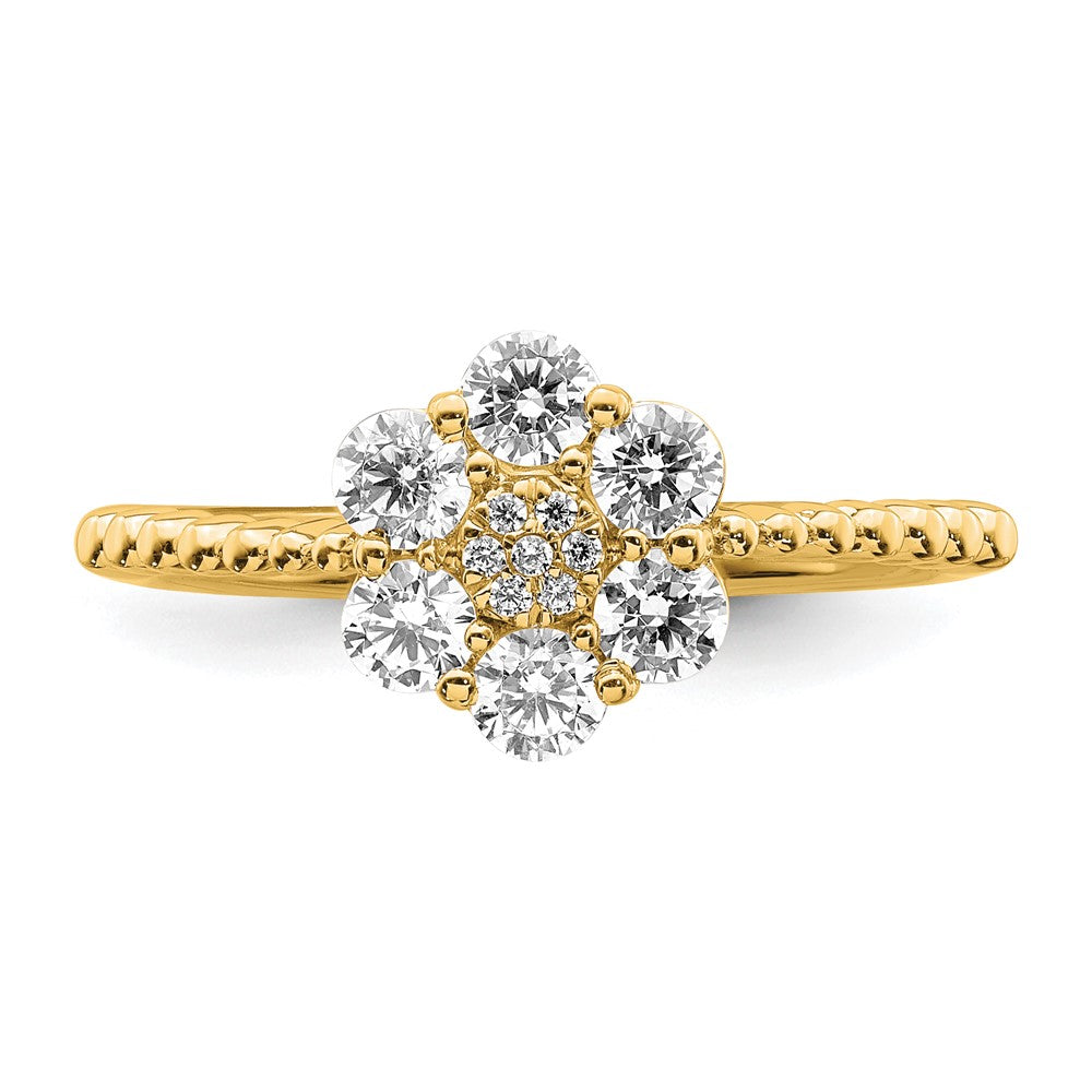 14K Lab Grown Diamond VS/SI FGH Floral Ring