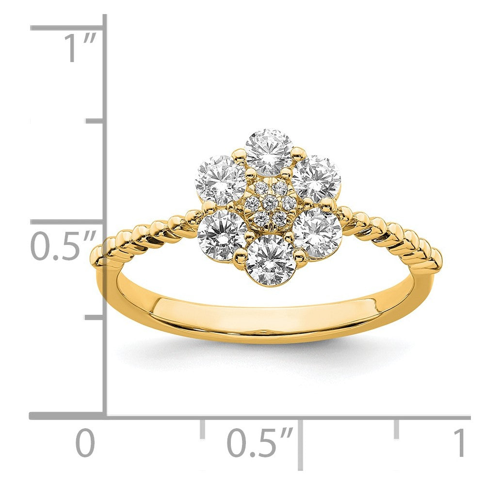 14K Lab Grown Diamond VS/SI FGH Floral Ring