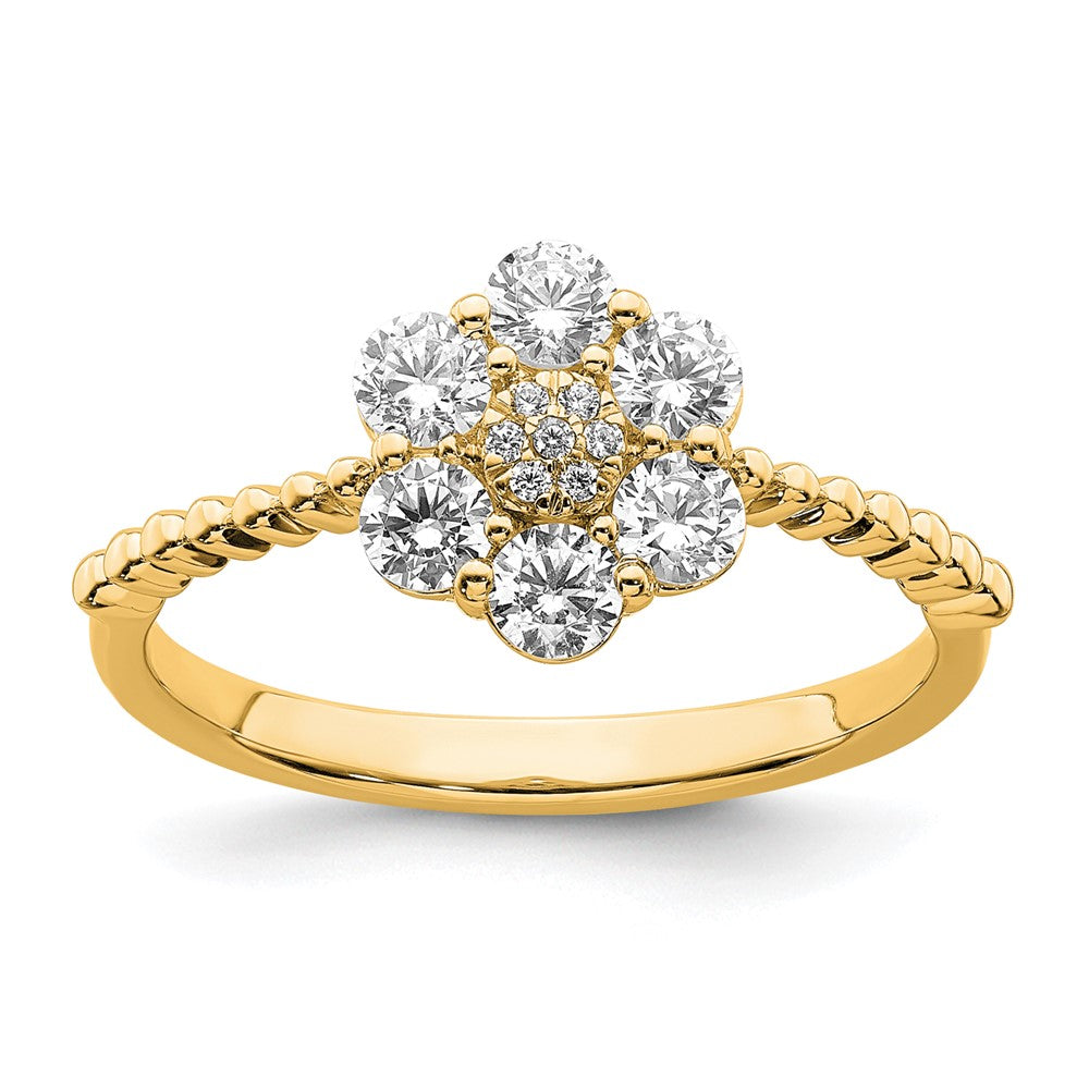 14K Lab Grown Diamond VS/SI FGH Floral Ring