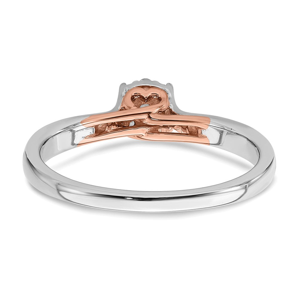 14K Two-tone Lab Grown Diamond VS/SI FGH Heart Promise Ring