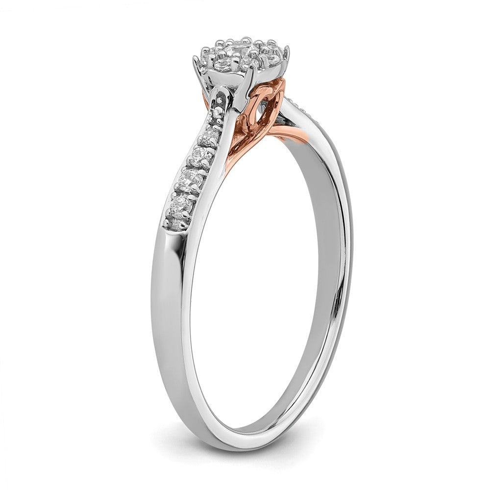 14K Two-tone Lab Grown Diamond VS/SI FGH Heart Promise Ring