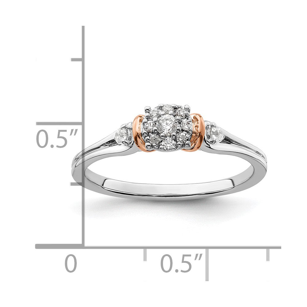 14K Two-Tone Lab Grown Diamond VS/SI FGH Cluster Ring