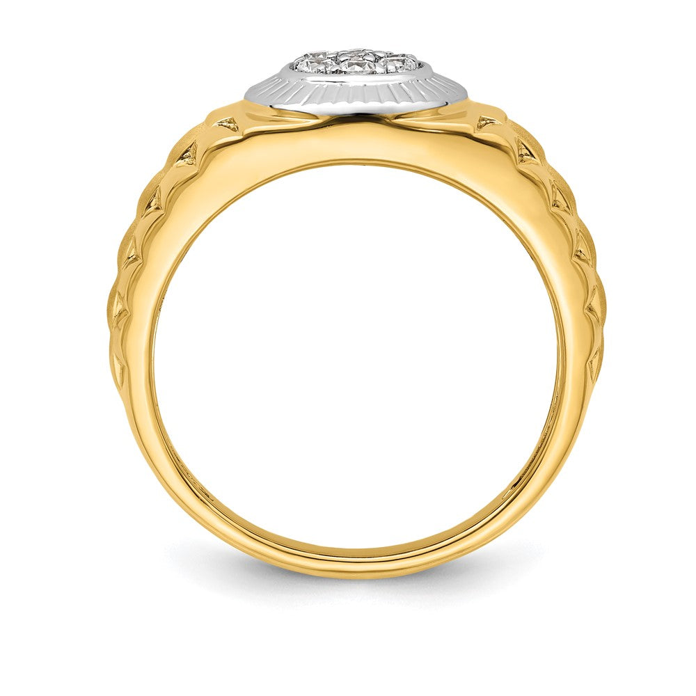 14K Two-Tone Lab Grown Diamond VS/SI FGH Men's Ring