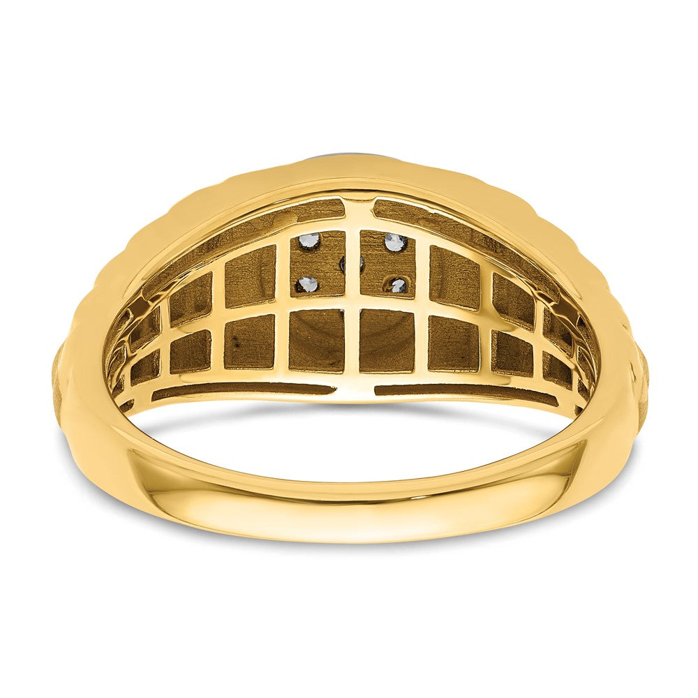 14K Two-Tone Lab Grown Diamond VS/SI FGH Men's Ring