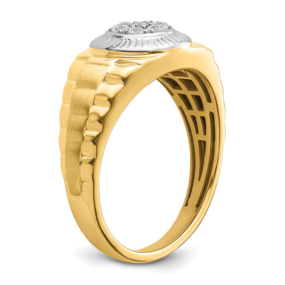 14K Two-Tone Lab Grown Diamond VS/SI FGH Men's Ring