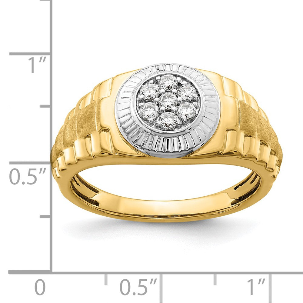 14K Two-Tone Lab Grown Diamond VS/SI FGH Men's Ring