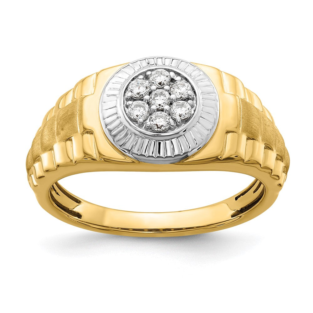 14K Two-Tone Lab Grown Diamond VS/SI FGH Men's Ring