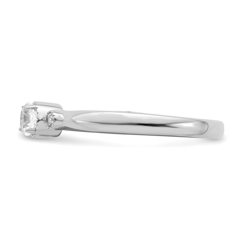 14K White Gold First Promise Lab Grown VS/SI FGH Dia Beaded Edge Comp Ring