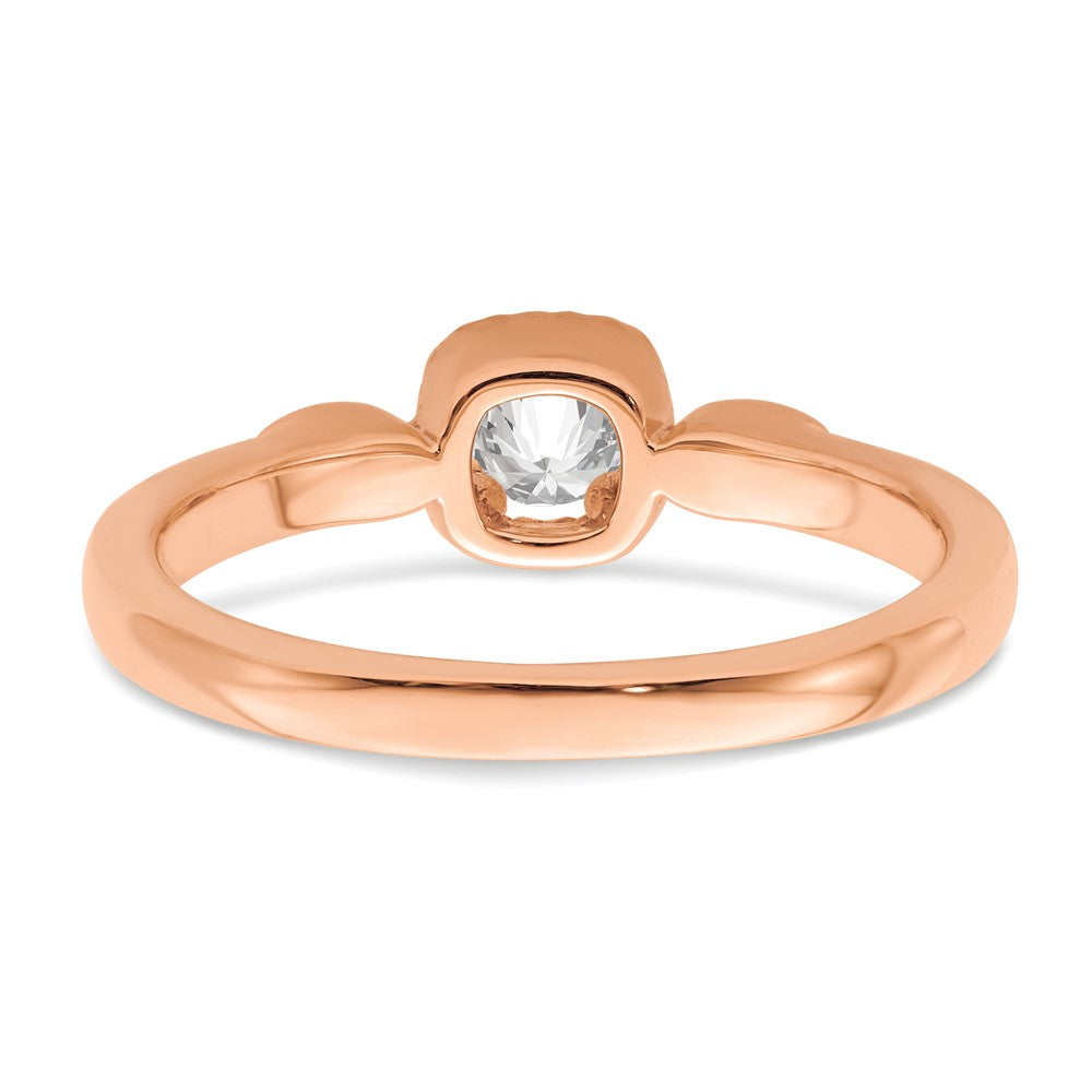 14K Rose Gold First Promise Lab Grown VS/SI FGH Dia Rope Edge Comp Ring