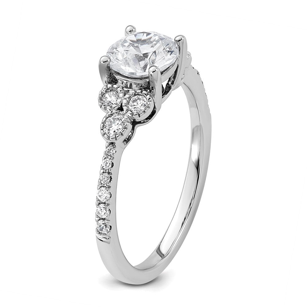 14K White Gold Lab Grown Diamond VS/SI FGH Semi-Mount Engagement Rin