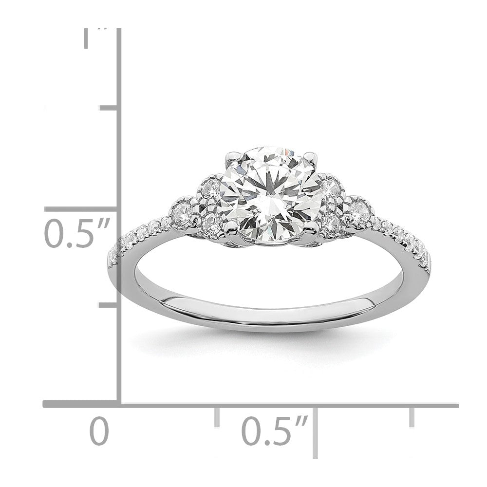 14K White Gold Lab Grown Diamond VS/SI FGH Semi-Mount Engagement Rin