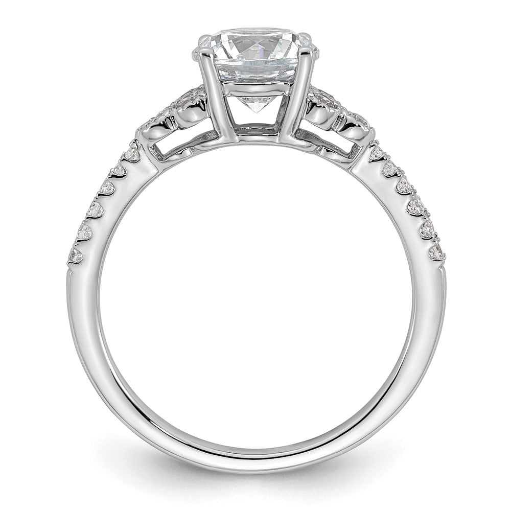 14K White Gold Lab Grown Diamond VS/SI FGH Semi-Mount Engagement Rin