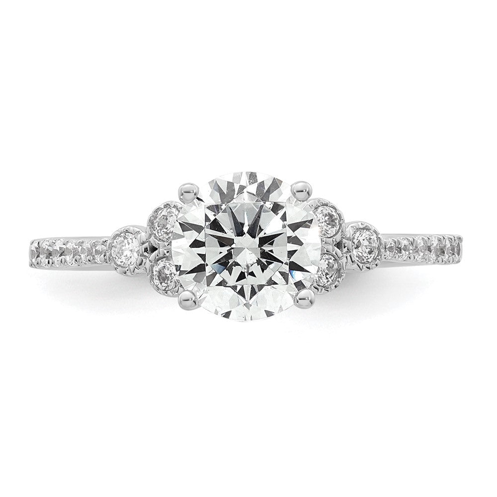 14K White Gold Lab Grown Diamond VS/SI FGH Semi-Mount Engagement Rin