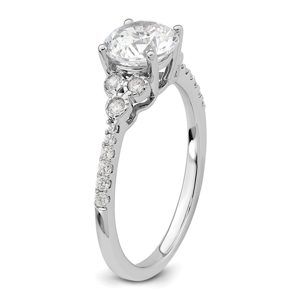 14K White Gold Lab Grown Diamond VS/SI FGH Semi-Mount Engagement Rin