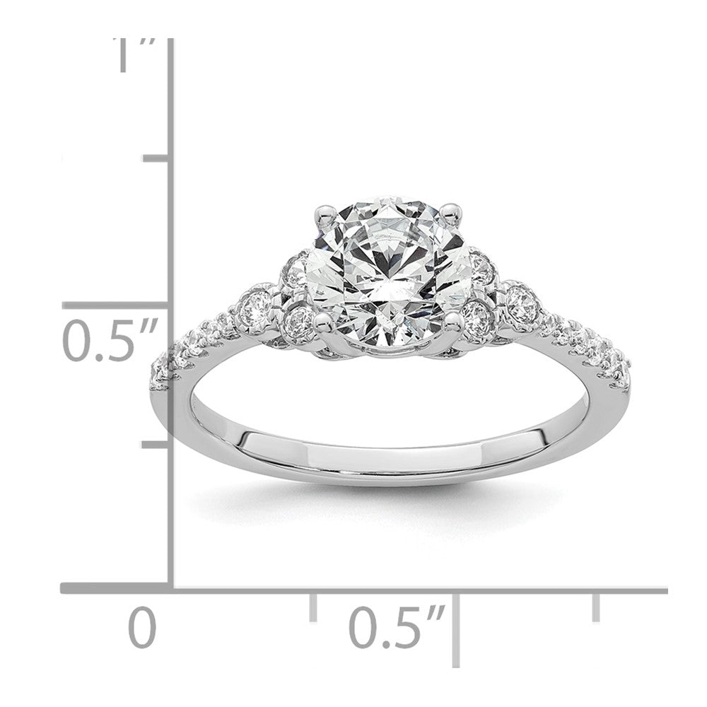 14K White Gold Lab Grown Diamond VS/SI FGH Semi-Mount Engagement Rin