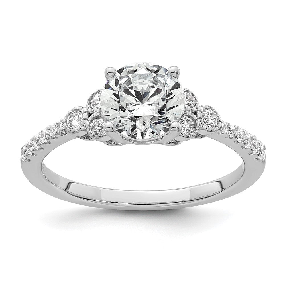 14K White Gold Lab Grown Diamond VS/SI FGH Semi-Mount Engagement Rin