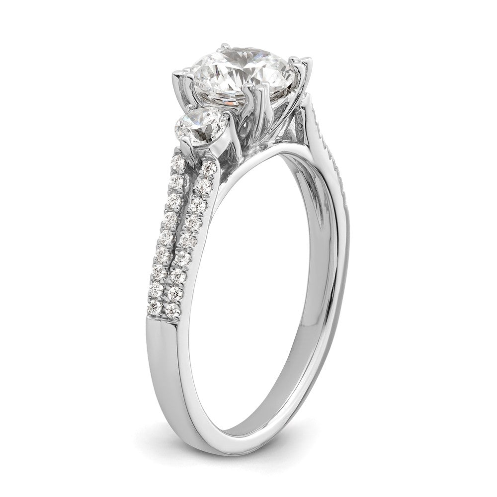 14K White Gold Lab Grown Diamond VS/SI FGH Semi-Mount Eng Ring