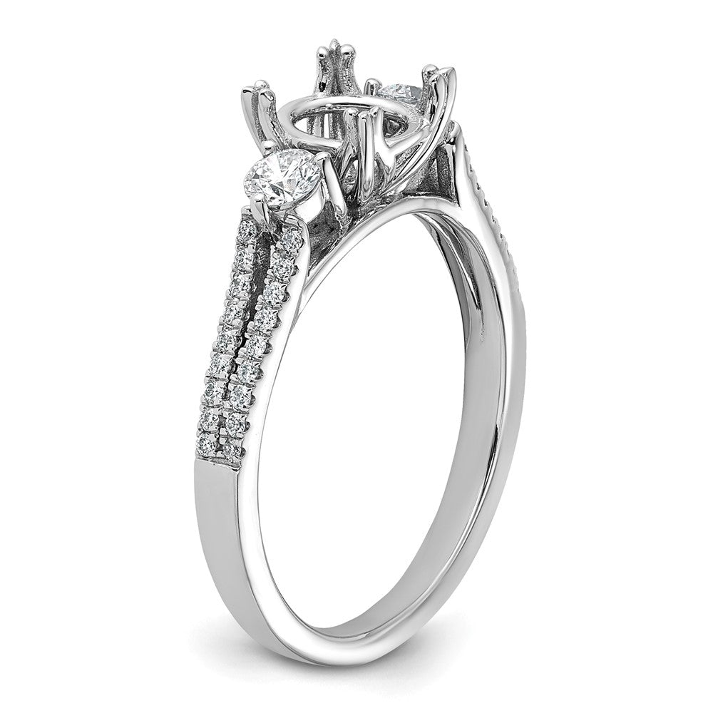 14K White Gold Lab Grown Diamond VS/SI FGH Semi-Mount Eng Ring