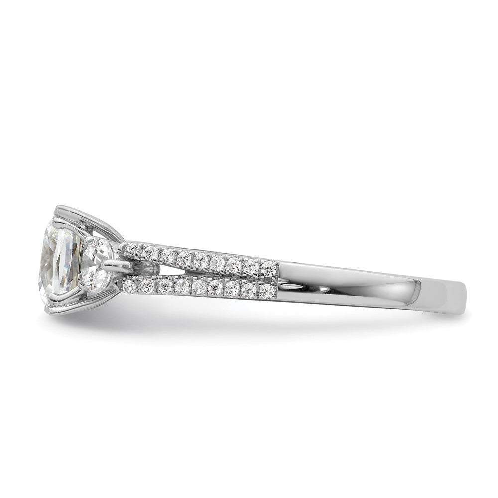 14K White Gold Lab Grown Diamond VS/SI FGH Semi-Mount Eng Ring