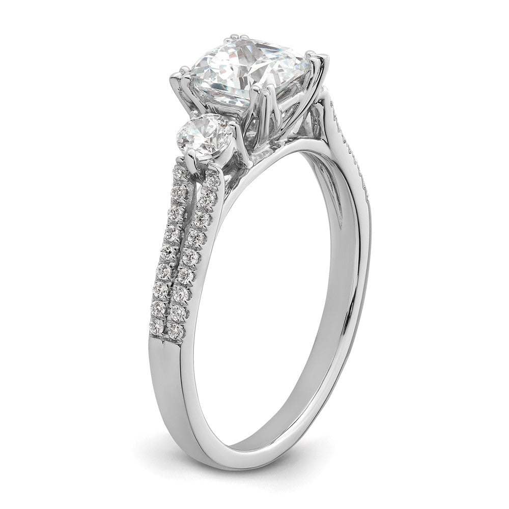 14K White Gold Lab Grown Diamond VS/SI FGH Semi-Mount Eng Ring