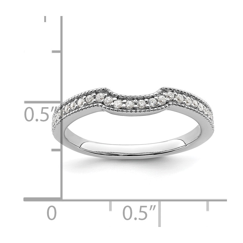 14K White Gold Lab Grown Diamond VS/SI FGH Wedding Band