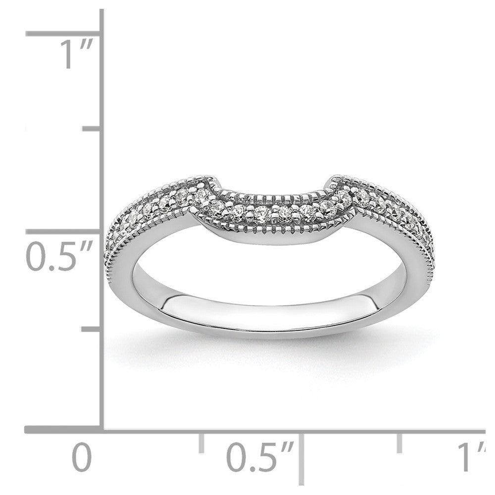 14K White Gold Lab Grown Diamond VS/SI FGH Wedding Band