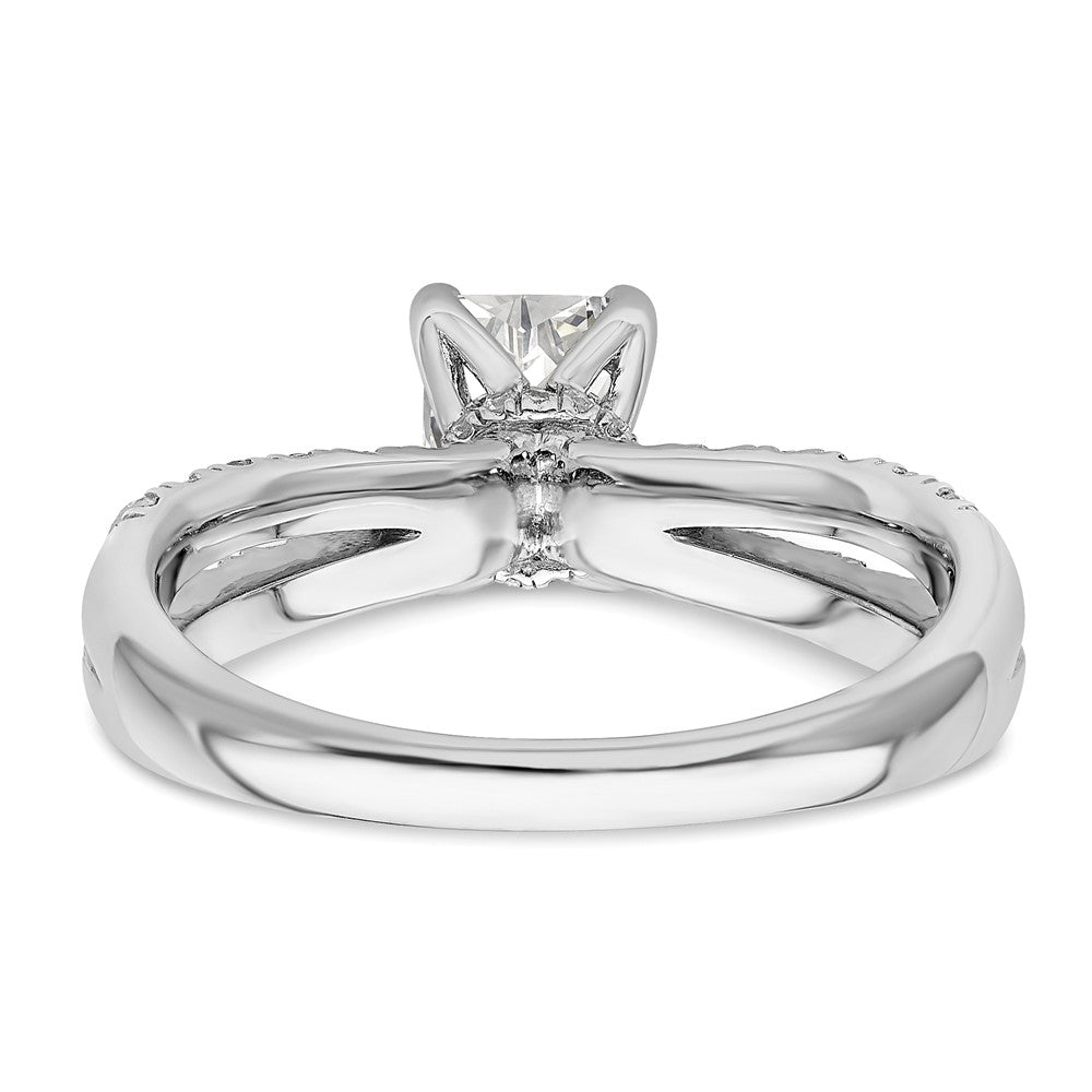 14K White Gold Lab Grown Diamond VS/SI FGH Semi-Mount Eng. Ring