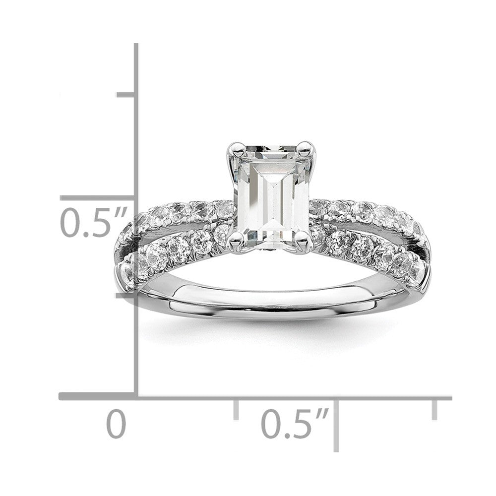 14K White Gold Lab Grown Diamond VS/SI FGH Semi-Mount Eng. Ring