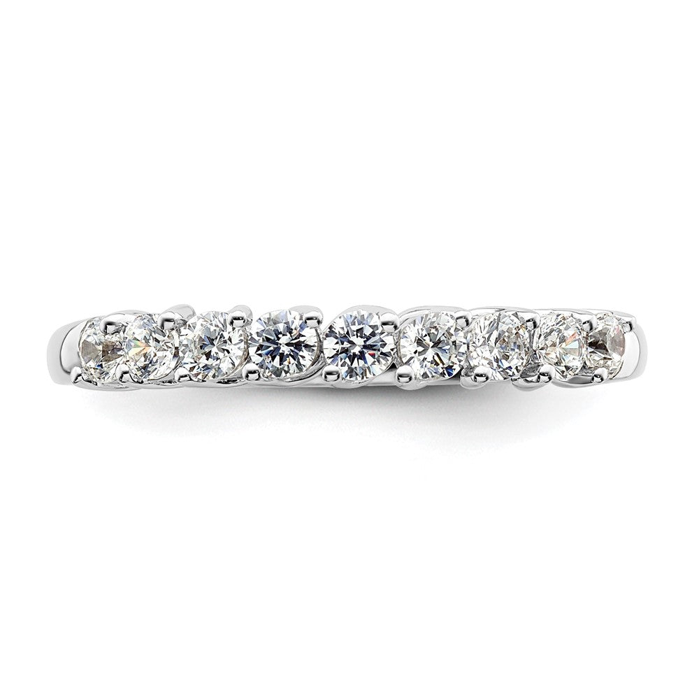 14K White Gold Lab Grown Diamond VS/SI FGH 9-Stone Band