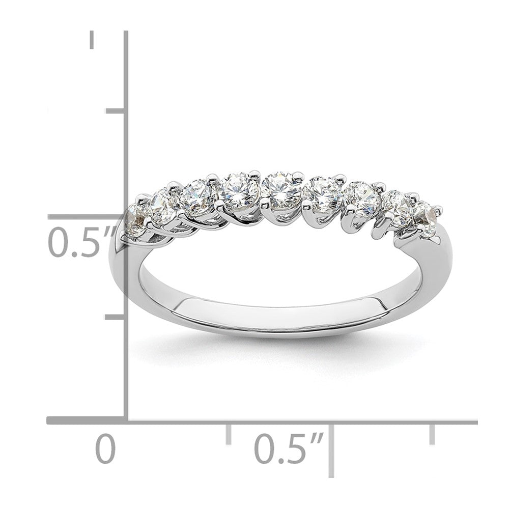 14K White Gold Lab Grown Diamond VS/SI FGH 9-Stone Band