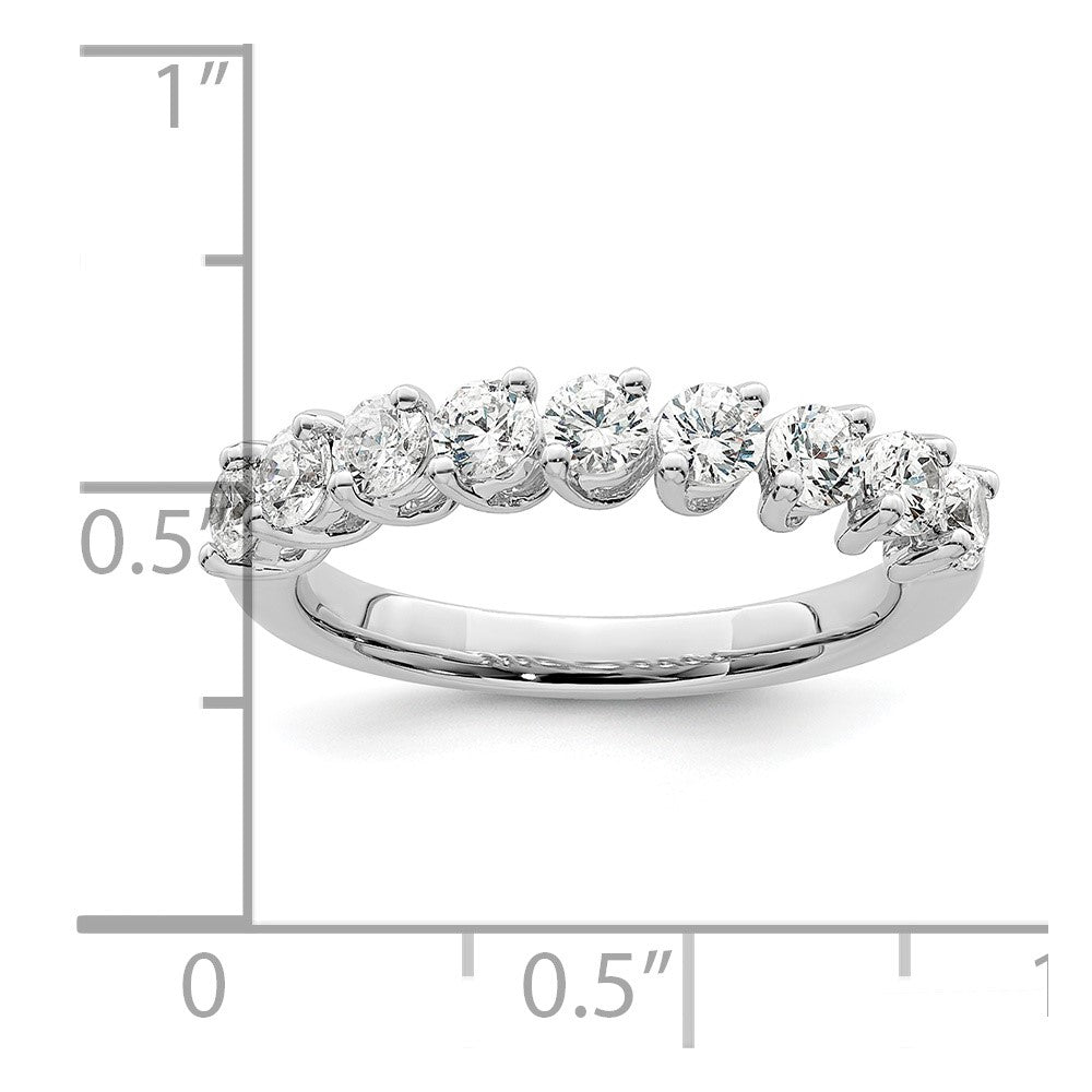 14K White Gold Lab Grown Diamond VS/SI FGH 9-Stone Band