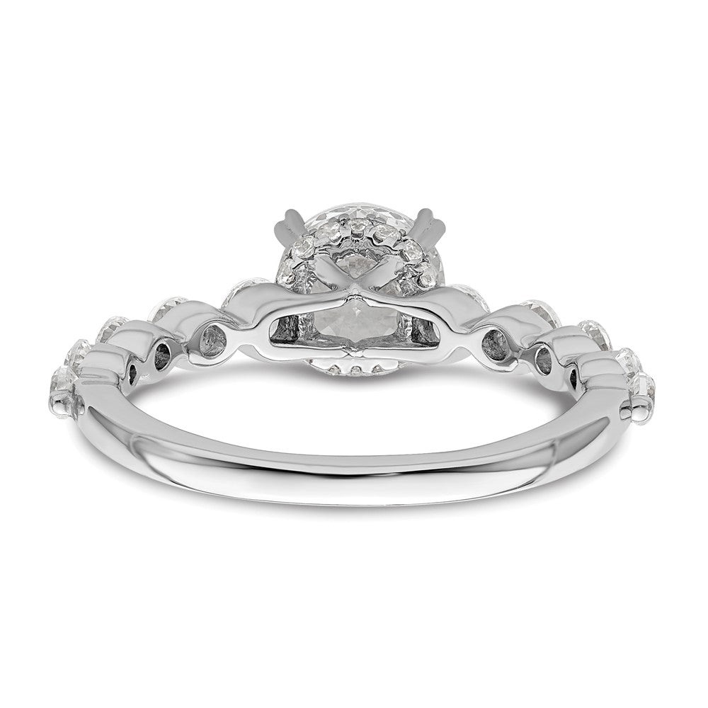 14K White Gold Lab Grown Diamond VS/SI FGH Semi-mount Eng Ring