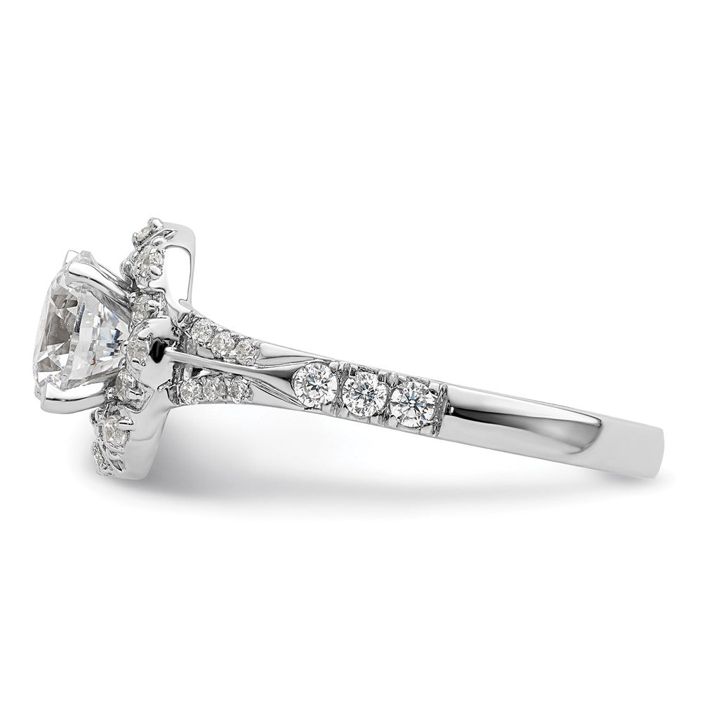 14K White Gold Lab Grown Diamond VS/SI FGH Semi-mount Engagement Rin