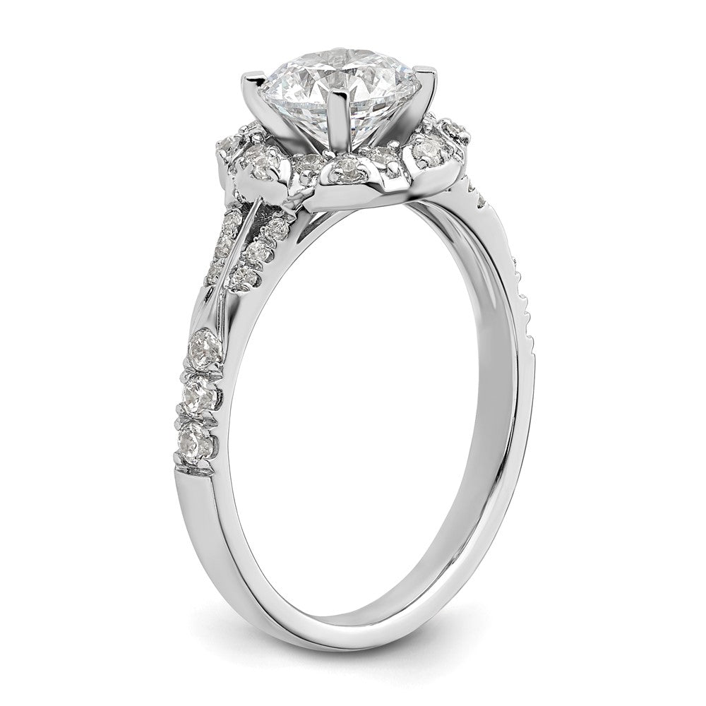 14K White Gold Lab Grown Diamond VS/SI FGH Semi-mount Engagement Rin