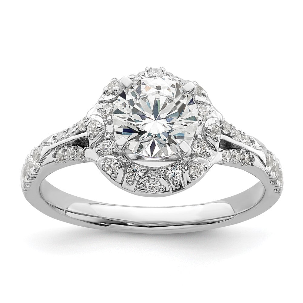 14K White Gold Lab Grown Diamond VS/SI FGH Semi-mount Engagement Rin