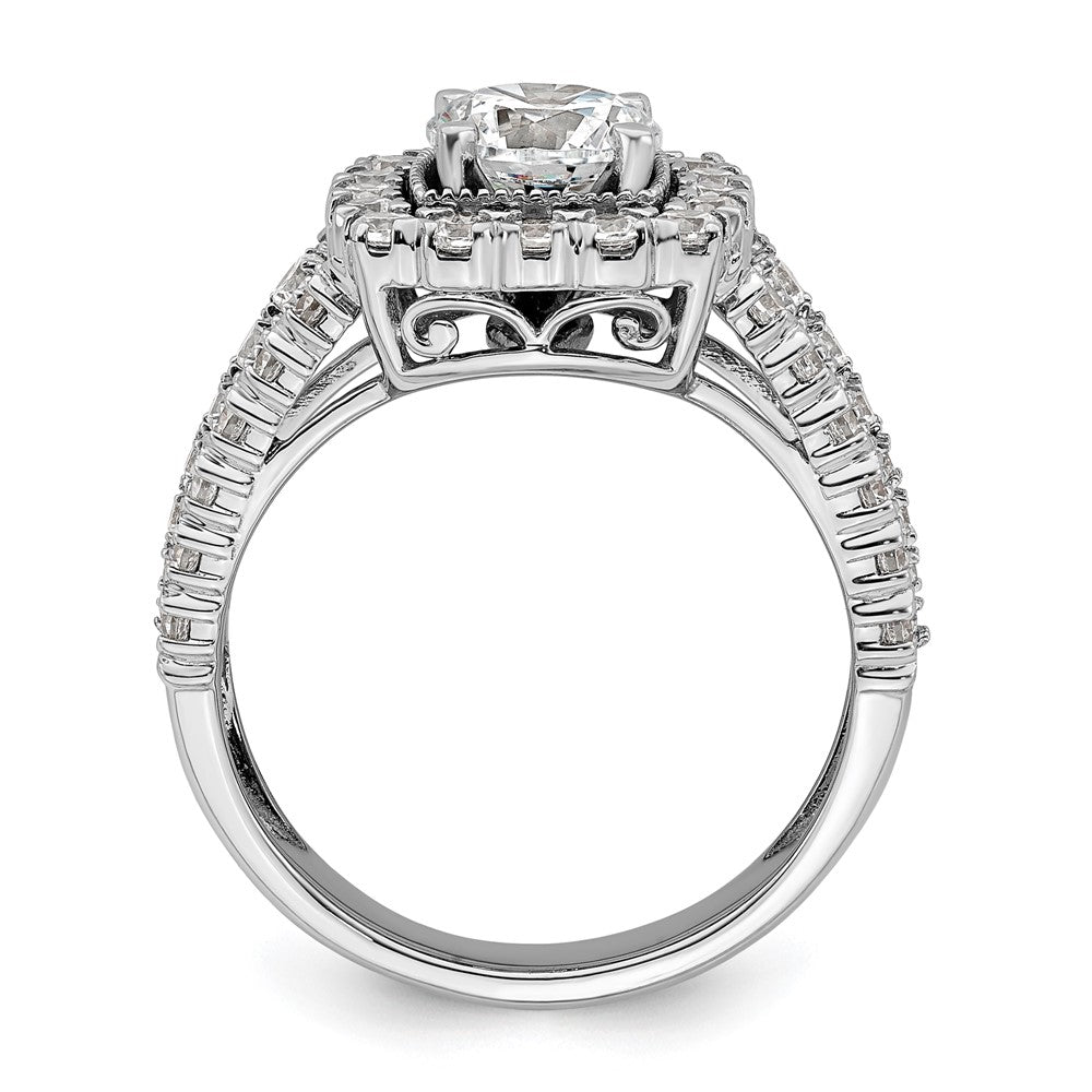 14K White Gold Lab Grown Diamond VS/SI FGH Semi-mount Engagement Rin