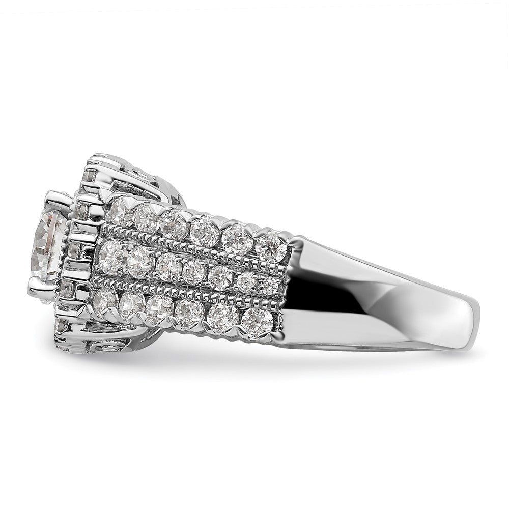 14K White Gold Lab Grown Diamond VS/SI FGH Semi-mount Engagement Rin