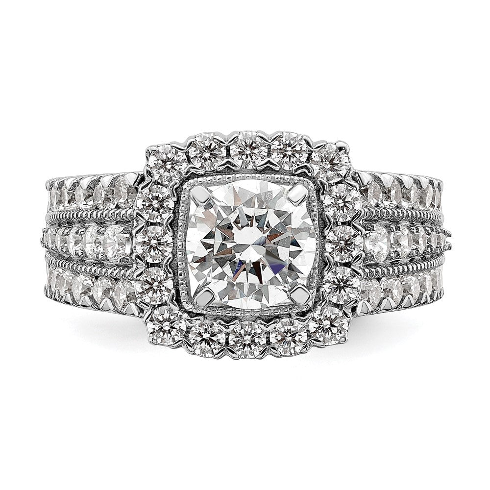 14K White Gold Lab Grown Diamond VS/SI FGH Semi-mount Engagement Rin