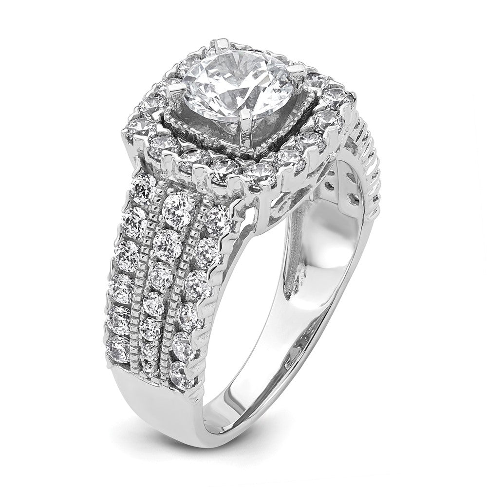 14K White Gold Lab Grown Diamond VS/SI FGH Semi-mount Engagement Rin